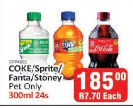 Coke / Sprite / Fanta / Stoney