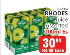 RHODES Juice Assorted