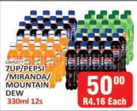 7UP/Pepsi/Miranda/Mountain Dew