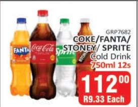 COKE/FANTA/STONEY/SPRITE Cold Drink