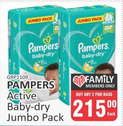 Pampers Active Baby-dry Jumbo Pack