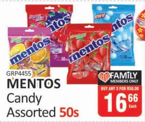 MENTOS Candy Assorted 50s