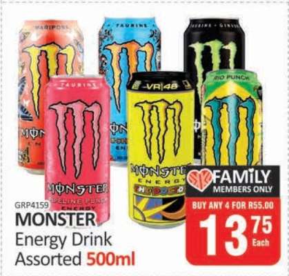 Monster Energy Drink Assorted 500ml