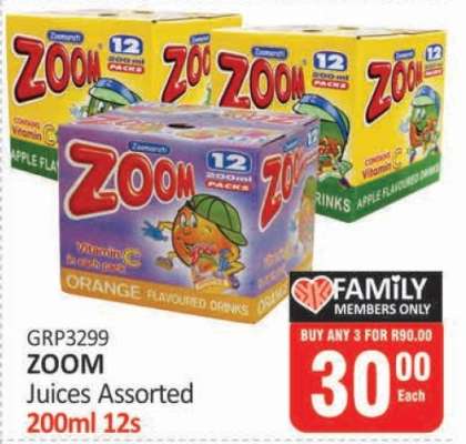 ZOOM Juices Assorted