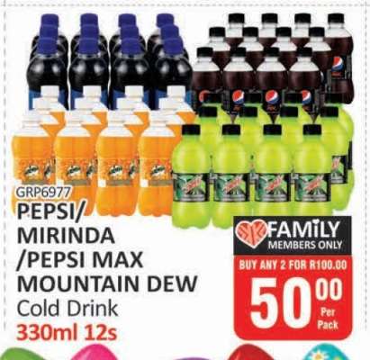 Pepsi/Mirinda/Pepsi Max/Mountain Dew Cold Drink