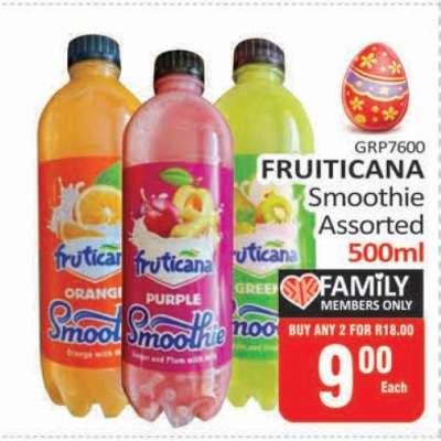 FRUITICANA Smoothie Assorted 500ml