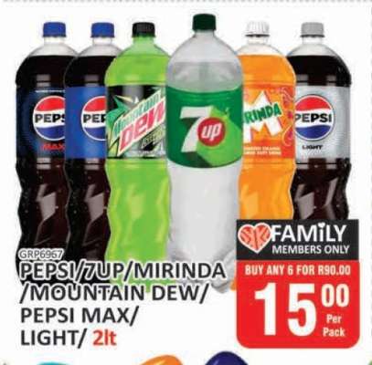PEPSI/7UP/MIRINDA/MOUNTAIN DEW/PEPSI MAX/LIGHT