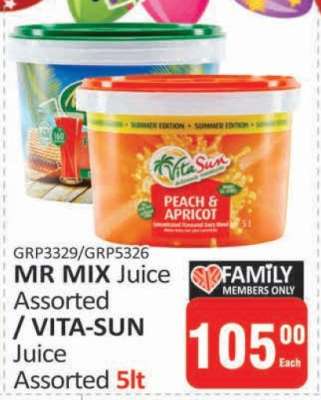 MR MIX Juice Assorted / VITA-SUN Juice Assorted