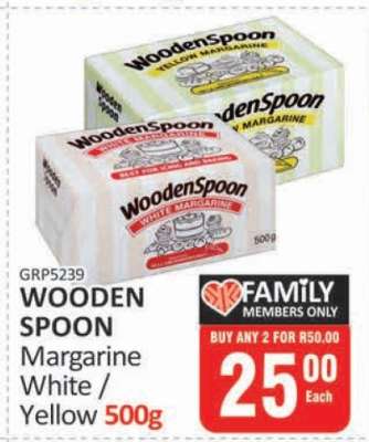 WOODEN SPOON Margarine White / Yellow 500g