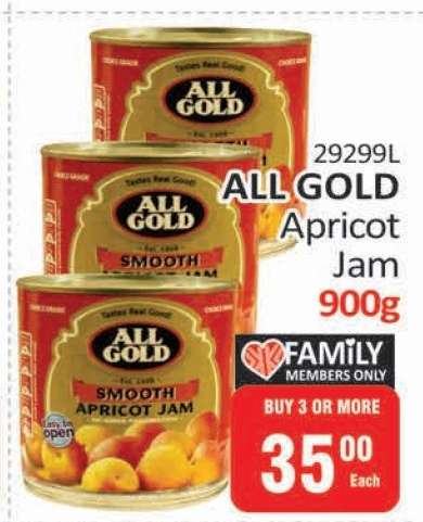 ALL GOLD Apricot Jam