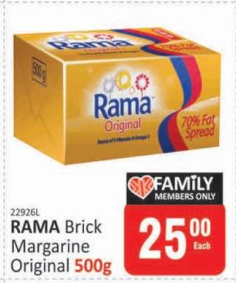 RAMA Brick Margarine Original 500g
