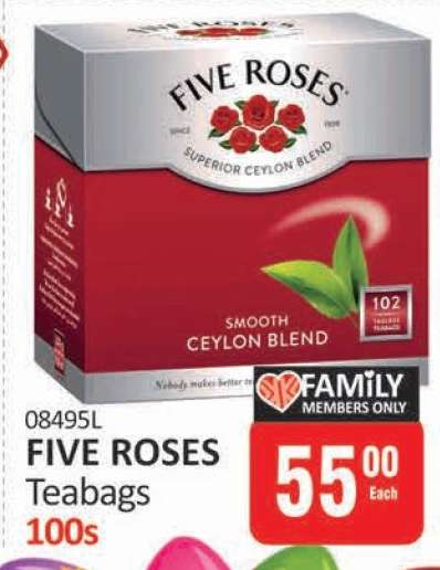 FIVE ROSES TEABAGS