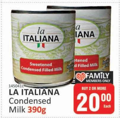 LA ITALIANA Condensed Milk 390g