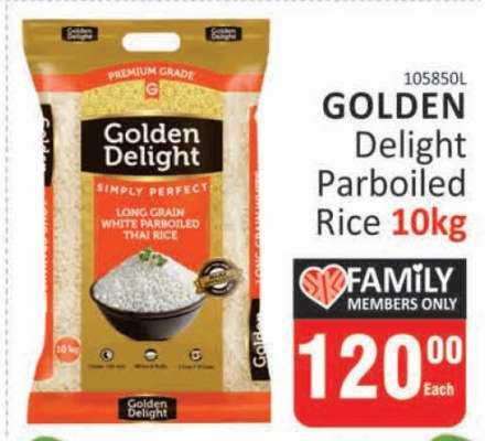 GOLDEN DELIGHT Parboiled Rice 10kg