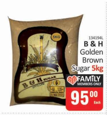 B & H Golden Brown Sugar 5kg