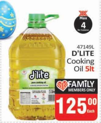 D'LITE Cooking Oil 5lt