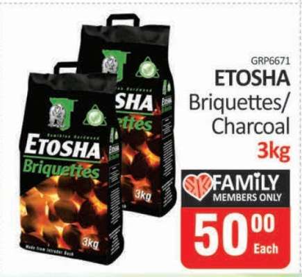 ETOSHA Briquettes/Charcoal 3kg