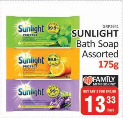 Sunlight Bath Soap Assorted