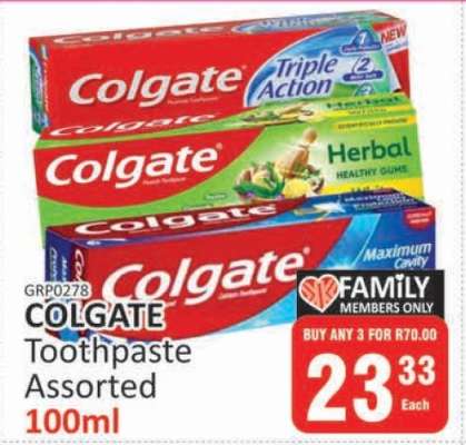 COLGATE Toothpaste Assorted