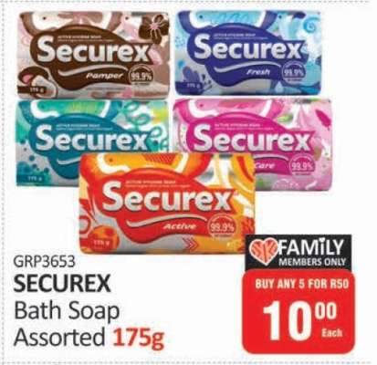 SECUREX Bath Soap Assorted