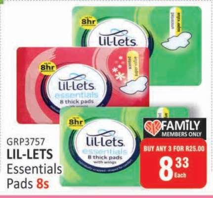 LIL-LETS Essentials Pads 8s