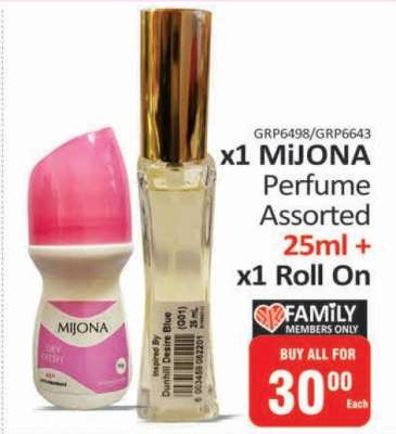 MiJONA Perfume Assorted 25ml + Roll On