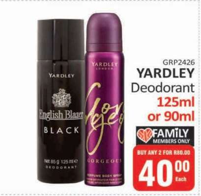 Yardley Deodorant