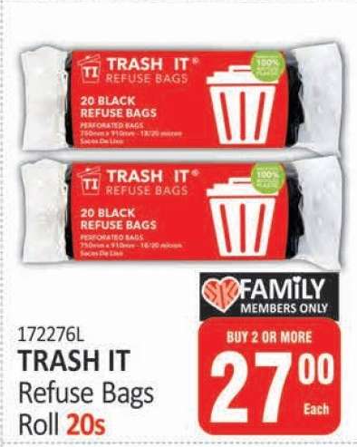 TRASH IT Refuse Bags Roll 20s