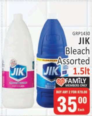 JIK Bleach Assorted 1.5lt