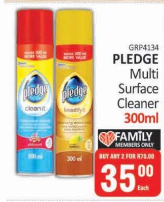 PLEDGE Multi Surface Cleaner 300ml