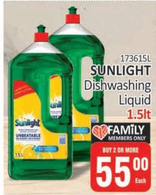 SUNLIGHT Dishwashing Liquid 1.5lt