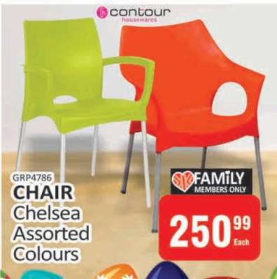 CHAIR Chelsea Assorted Colours