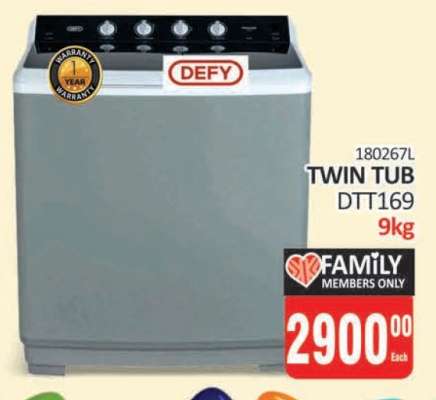 DEFY TWIN TUB DTT169