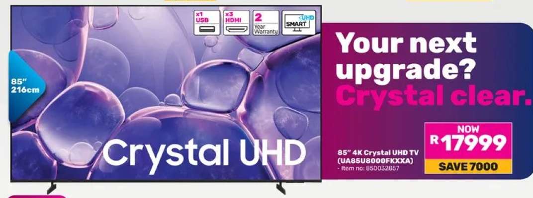 85" 4K Crystal UHD TV