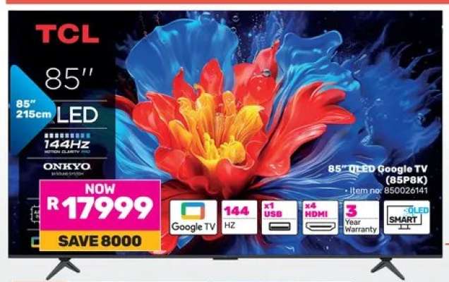 TCL 85'' QLED Google TV (85P8K)