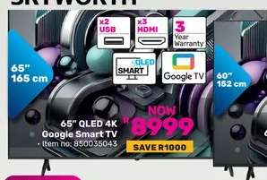 Skyworth 65" QLED 4K Google Smart TV