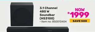 3.1 Channel 480 W Soundbar (HS3100)