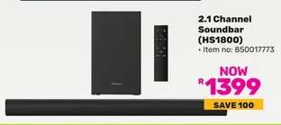 2.1 Channel Soundbar (HS1800)