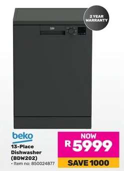 Beko 13-Place Dishwasher (BDW202)