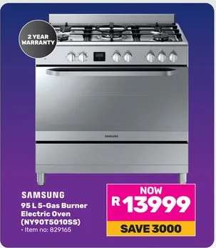 Samsung 95 L 5-Gas Burner Electric Oven (NY90T5010SS)