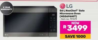 LG 56 L NeoChef™ Solo Microwave Oven (MS5696HIT)