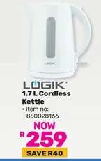 LOGIK 1.7 L Cordless Kettle