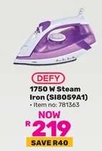 DEFY 1750 W Steam Iron (SI8059A1)