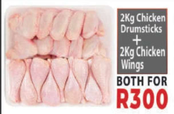 2Kg Chicken Drumsticks + 2Kg Chicken Wings