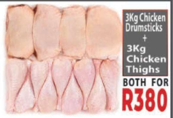3Kg Chicken Drumsticks + 3Kg Chicken Thighs