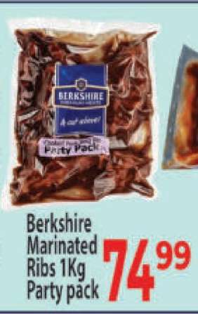 Berkshire Marinated Ribs 1Kg Party pack