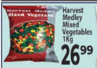Harvest Medley Mixed Vegetables 1Kg