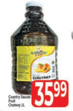 Country Sauces Fruit Chutney 2L