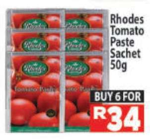 RHODES Tomato Paste Sachet 50g