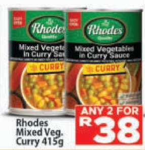 Rhodes Mixed Veg. Curry 415g